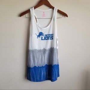 NFL Lions Racerback Tank White/Blue/Grey JRS Med